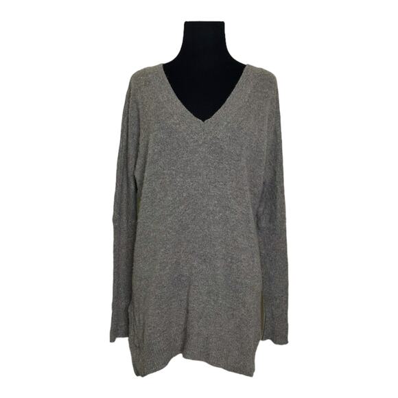 Subtle Luxury gray cashmere long sleeves v neck sweater size XS/S - Picture 10 of 10